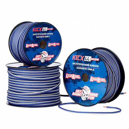 Акустический медно алюминиевый двухжильный кабель LL SCC-16100-16AWG (100м.бух)
