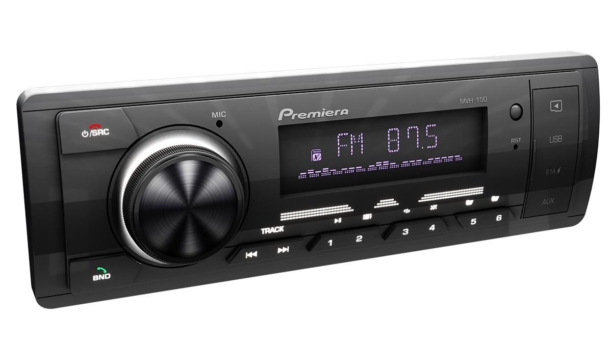 Premiera MVH 150 FM\USB\BT ресивер с белой подсветкой