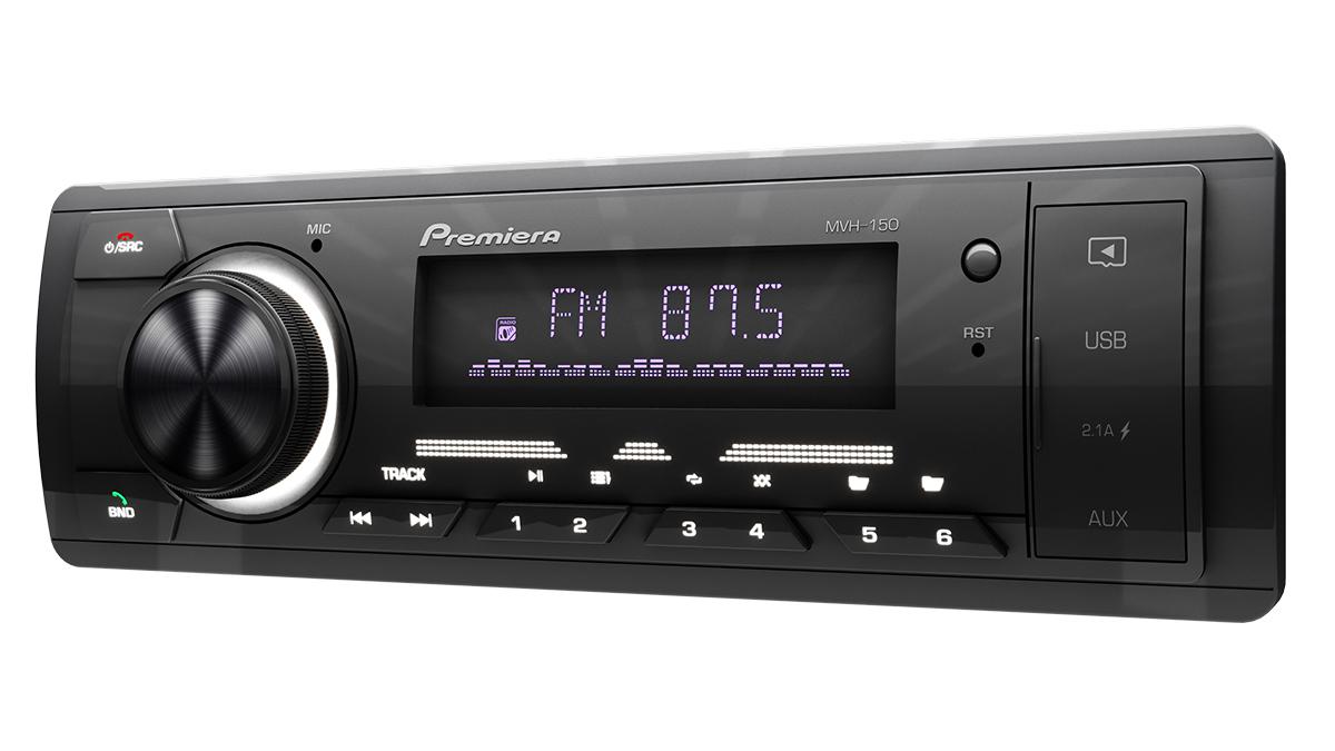 Premiera MVH 150 FM\USB\BT ресивер с белой подсветкой