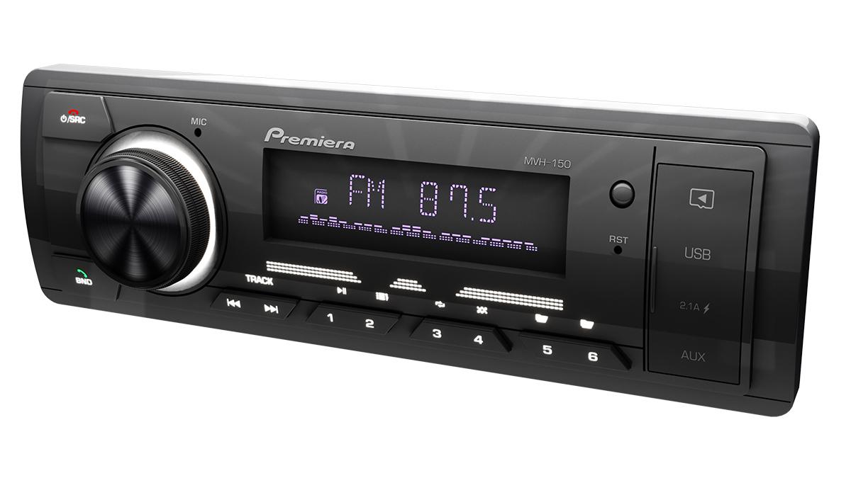 Premiera MVH 150 FM\USB\BT ресивер с белой подсветкой